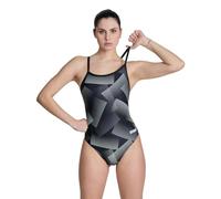 ARENA Mädchen Performance Girls' Halftone Team Print Challenge Back Youth Bathing Swimsuit Badeanzug (1er Pack)