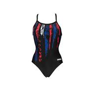 ARENA MaxLife Damen Badeanzug Standard Painted Stripes Light Drop Back MaxLife One Piece Badeanzug Schwarz-Multi Weiß, 20