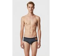 Arena Men's One 12cm Swim Briefs Big Log Asphalt Black Größe: 65 | Badehosen Outlet | Herren | Schwarz