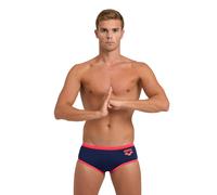 Arena Men's One 12cm Swim Briefs Big Log Navy Fluo Red Größe: 70 | Badehosen Outlet | Herren | Blau