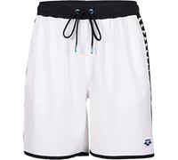 ARENA Men's Standard Icons Team Stripe Unisex Bermuda, White-Black, M