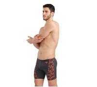 Arena Men's Swim Mid Jammer Graphic Asphalt Größe: 100 | Badehosen Outlet | Herren