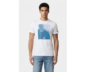 Arena Men's T-shirt Solid Cotton White-water Monogram Größe: M | Badehosen Outlet | Herren | Weiß