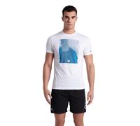 Arena Men's T-shirt Solid Cotton White-water Monogram Größe: XXL | Bedruckte T-Shirts Outlet | Herren | Weiß