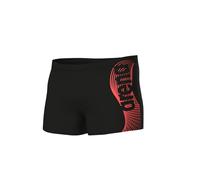 Arena Men's Wake Short Swim Trunks, Black-Calypso Coral, 6