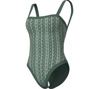 Arena Monogram U Back Damen Badeanzug, grün XL