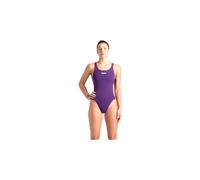 arena multi solid tech back badeanzug violett damen