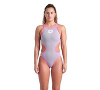 arena One Big Logo Badeanzug für Damen, Schnelltrocknende, Sportliche Bademode aus arena MaxLife Eco-Gewebe mit Maximaler Chlorbeständigkeit und 50+ UV-Schutz