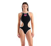 arena One Big Logo Badeanzug für Damen, Schnelltrocknende, Sportliche Bademode aus arena MaxLife Eco-Gewebe mit Maximaler Chlorbeständigkeit und 50+ UV-Schutz