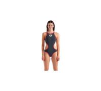 ARENA One Big Logo One Piece Damen Badeanzug, Schnell Trocknender Badeanzug, Sportliche Bademode MaxLife Eco Stoff mit Maximaler Chlorbeständigkeit und UPF 50+ UV-Schutz