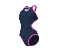 ARENA One Big Logo One Piece Damen Badeanzug, Schnell Trocknender Badeanzug, Sportliche Bademode MaxLife Eco Stoff mit Maximaler Chlorbeständigkeit und UPF 50+ UV-Schutz