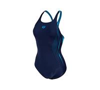 Arena - Women's Swimsuit Swim Pro Back Graphic - Badeanzug, Gr. S 36, blau (Navy/Turquoise)