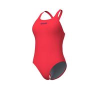 arena Damen Women's Team Pro Solid One Piece Swimsuit, Bright Coral-Plum, 34 EU