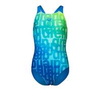Arena - Girl's Multi Colours Swimsuit V Back - Badeanzug, Gr. 116, blau (BlueRiverMulti/BlueRiver)