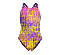 Arena - Girl's Multi Colours Swimsuit V Back - Badeanzug, Gr. 152, rosa (PlumMulti/Plum)