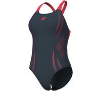 Arena - Women's Poseidonia Swimsuit Swim Pro Back LB - Badeanzug, Gr. S 38, blau (Asphalt/BrightCoral)