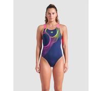 ARENA Women's Ripples Swimsuit V Back B Navy-Shocking PINK - 44