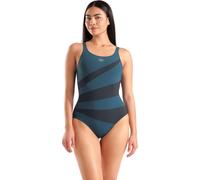 WOMEN'S ARENA ISABELLA SWIMSUIT WING BACK SOFT GREEN-BLACK-WHT 46 Damen