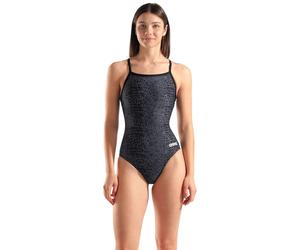 Arena Snakeskin Lightdrop Back Damen Schwimmanzug, schwarz 46