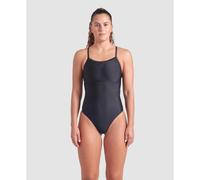 ARENA Damen Women's Feel Solid Light Drop Back Swimsuit Ladies Athletic Swimwear Badeanzug, schwarz/schwarz, 56