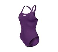 arena Solid Swim Pro Team Einteiliger Badeanzug für Damen, Schnelltrocknende, Sportliche Bademode aus arena MaxLife Eco-Gewebe mit Maximaler Chlorbeständigkeit und 50+ UV-Schutz