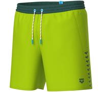 arena Men's Team Stripe Beach Boxer Swim Trunks, Artic Lime-Mangrove, X-Large