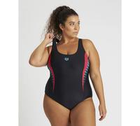 Arena Threefold V Back ONE Piece Plus Damen Schwimmanzug, schwarz 48-50
