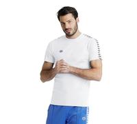 ARENA Unisex-Erwachsene Men's Team Stripe T-Shirt, Weiß-Weiß-Schwarz (Us), Groß