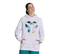 ARENA Unisex Erwachsene Planet Water Cotton Hooded Sweatshirt Herren Damen Langarm Regular Fit Hoodie Active Pullover Top, Weiss/opulenter Garten, Large
