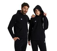 ARENA Unisex Icons Hooded Sweat Solid Kapuzen-Sweatshirt, Schwarz/Weiß/Schwarz, Small