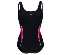 Arena W Alissa U Back One Piece Low Cut C-cup Black-rose Violet-wh Größe: 38 | Badeanzüge Outlet | Damen | Schwarz