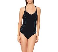 arena W Light Cross Back One Piece Badeanzug Bodylift Damen Noemi Cup B M Schwarz-Türkis