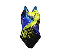 ARENA WOMEN'S ARENA FUNNY SPOT SWIMSUIT V BACK LB BLACK MULTI - BLUE CHINA 40