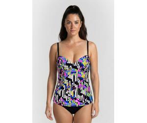 Arena Women's Bodylift Tankini Carolina C-cup Black Multi-black Größe: 38 | Tankinis Outlet | Damen | Schwarz