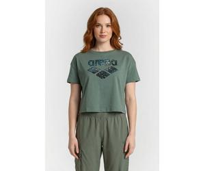 Arena Women's Crop Tee Printed Sage Größe: L | Hemden Outlet | Damen | Grün