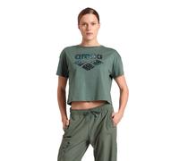Arena Women's Crop Tee Printed Sage Größe: S | Hemden Outlet | Damen | Grün