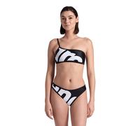 Arena Women's Logo Single Shoulder Bikin White Multi-black-b Größe: XL | Bikinis Outlet | Damen | Weiß