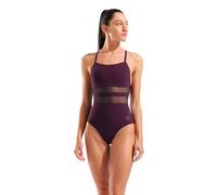 Badeanzug ARENA "WOMEN'S ARENA MESH EQUALS SWIMSUIT BACK B", Damen, Gr. 36, N-Gr, bordeaux, Obermaterial: 75% Polyamid, 25% Elasthan, Badeanzüge Badeanzug, Mit transparenten Einsätzen (76860305-36) bo