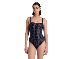 Arena Women's Monogram Swimsuit U Back Black Multi-black Größe: S | Badeanzüge Outlet | Damen | Schwarz