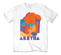 Aretha Franklin T Shirt Milton Graphic Logo Nue offiziell Unisex Weiß M