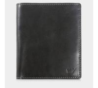 BRAUN BÜFFEL - Herren RFID Geldbörse Hochformat Arezzo - 11 Kartenfächer aus echtem Rindleder Schlichtes Design - Edles Schwarz