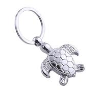 ARFUKA Schlüsselanhänger Mode Schildkröte Schlüsselanhänger Schlüsselanhänger Tier Anhänger Simulation Meeresschildkröte Keychain Weihnachten Geburtstag Geschenk für Männer und Frauen Silber