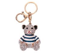 ARFUKA Schlüsselanhänger Bär Anhänger Schlüsselhalter Schlüsselringe Handtaschenanhänger Kristall Strass Taschenanhänger Autoschlüsselanhänger Keychain Geschenk