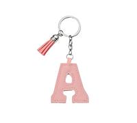 ARFUKA Schlüsselanhänger Buchstabe Kunstleder Alphabet A Auto Schlüsselring Schmuckgeschenk für Damen & Herren, Handtasche-Accessoire