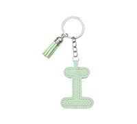 ARFUKA Schlüsselanhänger Buchstabe Kunstleder Alphabet I Auto Schlüsselring Schmuckgeschenk für Damen & Herren, Handtasche-Accessoire