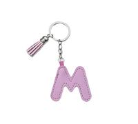 ARFUKA Schlüsselanhänger Buchstabe Kunstleder Alphabet M Auto Schlüsselring Schmuckgeschenk für Damen & Herren, Handtasche-Accessoire
