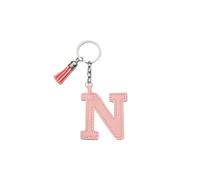 ARFUKA Schlüsselanhänger Buchstabe Kunstleder Alphabet N Auto Schlüsselring Schmuckgeschenk für Damen & Herren, Handtasche-Accessoire
