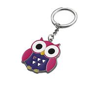 ARFUKA Schlüsselanhänger Edelstahl Auto Schlüsselanhänger Bunte Eule Anhänger Metall Keychain Schlüsselbund Geburtstag Weihnachtsgeschenke für Männer und Frauen