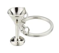 ARFUKA Schlüsselanhänger Edelstahl Auto Schlüsselanhänger Cocktailglas Form Metall Keychain Geburtstag Weihnachtsgeschenke für Frauen und Männer