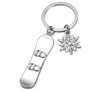 ARFUKA Schlüsselanhänger Edelstahl Auto Schlüsselanhänger Snowboard Anhänger Metall Keychain Schlüsselbund Geburtstag Weihnachtsgeschenke für Männer und Frauen
